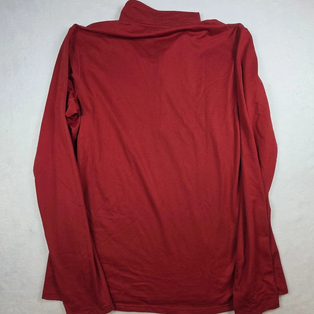 Nike Mens Dri-FIT Quarter Zip Pullover Red Training Running Top Large